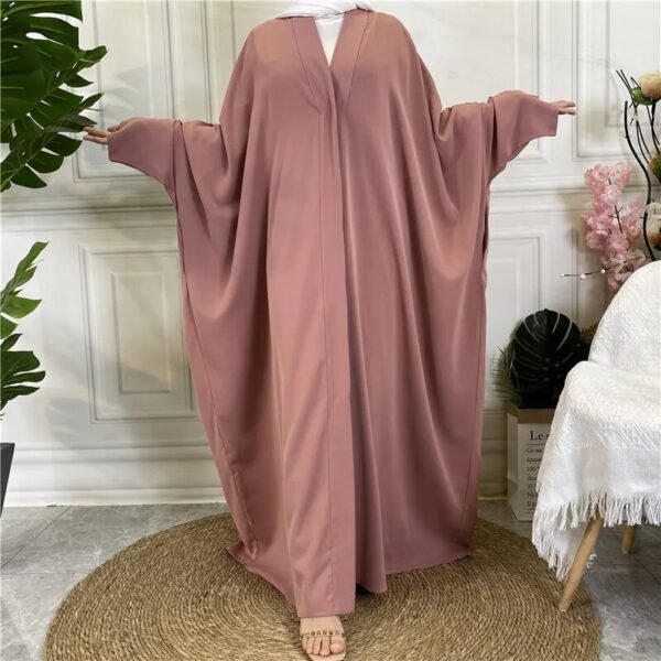 Button Open Abaya Dubai Cardigan Arab Muslim Hijab Dress Islam Batwing Abayas for Women Kimono Femme Musulman Kaftan - Image 6