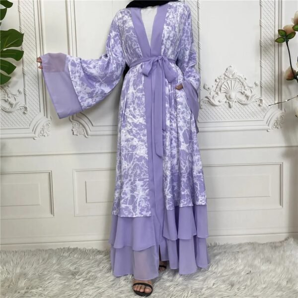 Kimono  Dubai Abaya For Women Kaftan Pakistan Turkey Islam Arabic Muslim Dress - Image 5